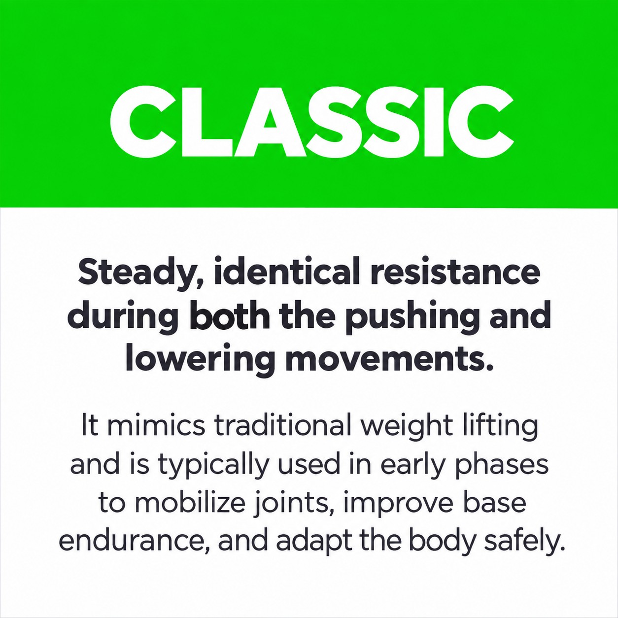 Zoom Fit Classic training method with consistent resistance for beginners, providing simple and easy-to-follow personalized workouts.